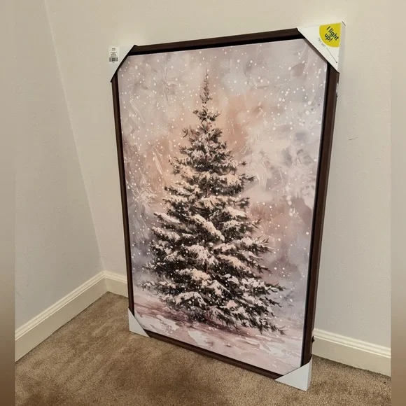 Viral Hobby Lobby Light Up Twinkling Christmas Tree Canvas Wall Art - Picture 6 of 9